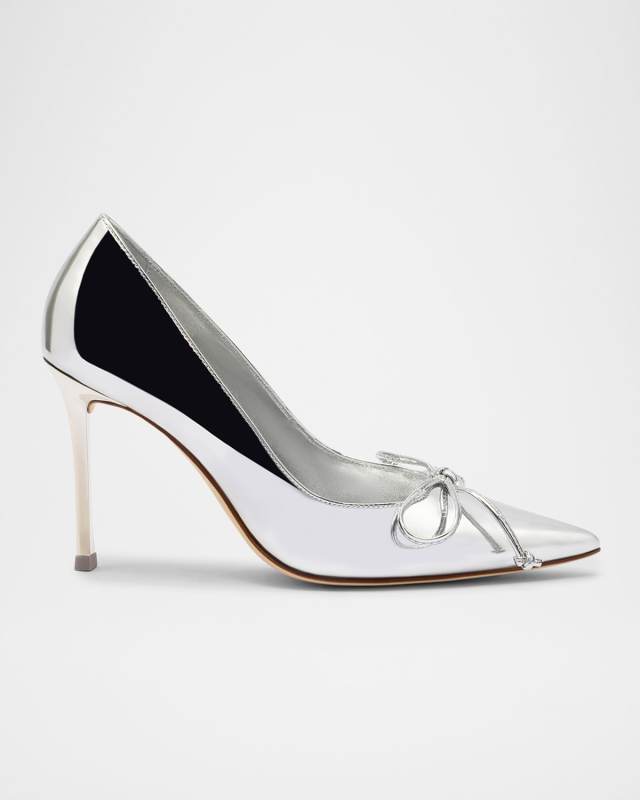 Linda Patent Bow Stiletto Pumps